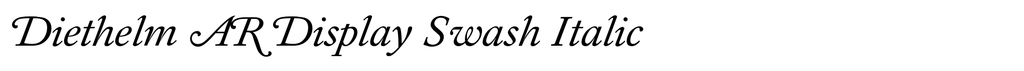 Diethelm AR Display Swash Italic image